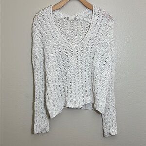 Altar'd State White V-Neck Sweater